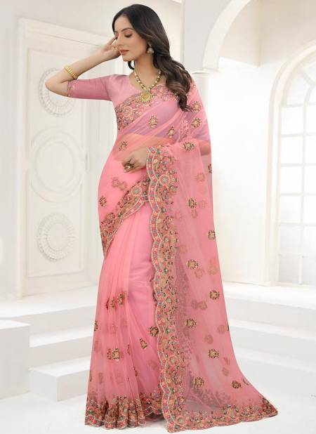Pink Colour EMERGING Fancy Stylish Designer Party Wear Saree Collection 1275